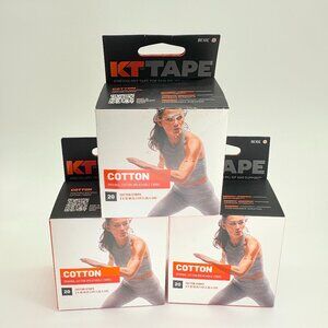 3 x KT TAPE Kinesiology Tape Beige 20 Cotton Strips per Box